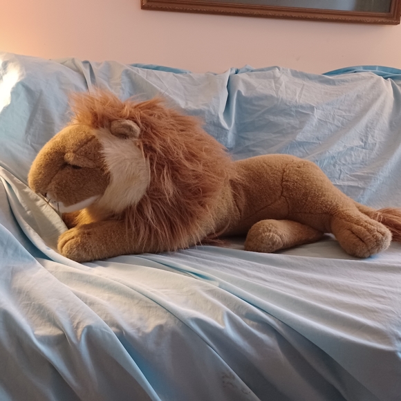 Toys Jumbo Lion Plush Realistic Scarborough Collection Stuffed Animal
